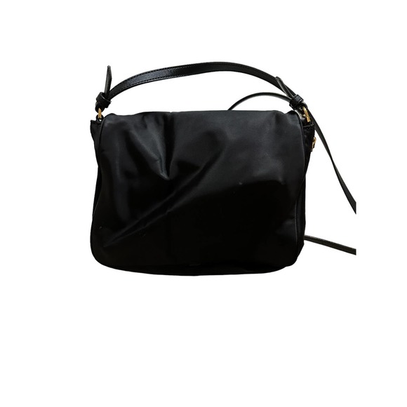 Saffiano Leather-Trimmed Nylon Crossbody Bag - Picture 6 of 11
